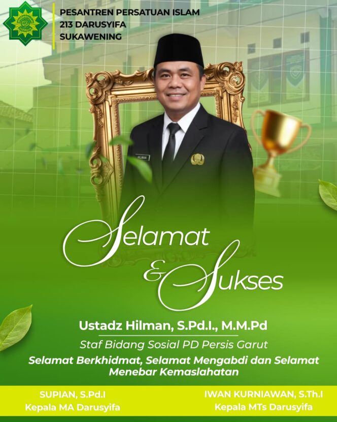 
					Tokoh Muda Penggerak Sosial, Ustadz Hilman Resmi Diberi Amanah di Bidang Sosial PD PERSIS Garut