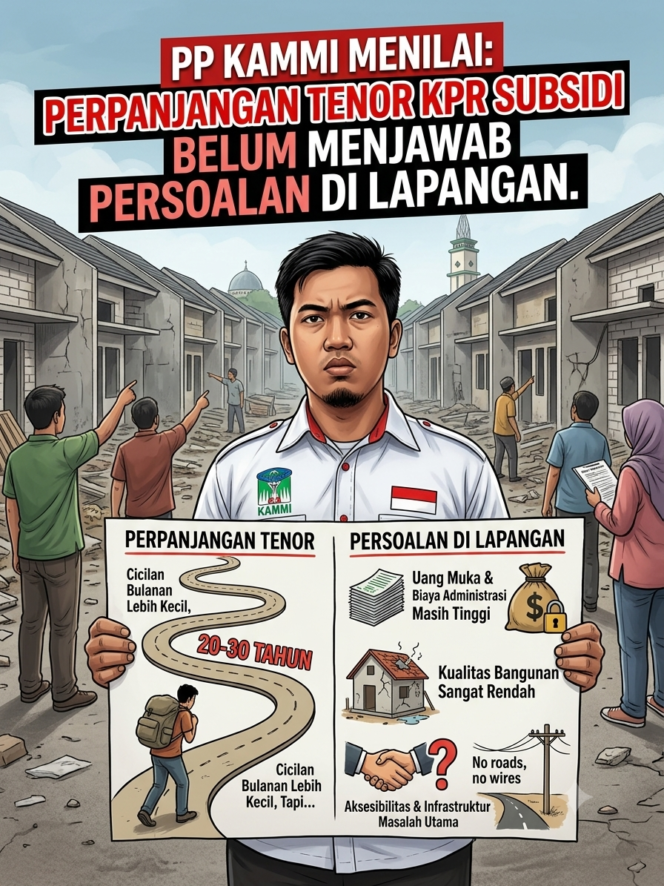 
					PP KAMMI Soroti Perpanjangan Tenor KPR Subsidi 40 Tahun: Persoalan di Lapangan Dinilai Masih Menumpuk